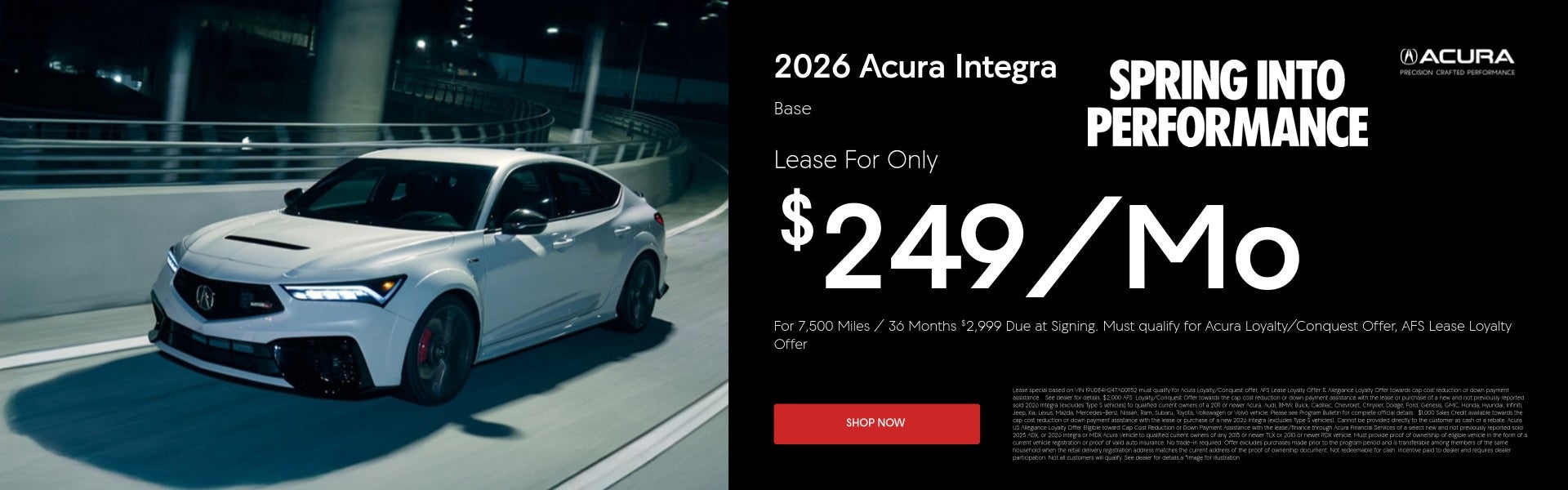 2026 Integra Lease Offer