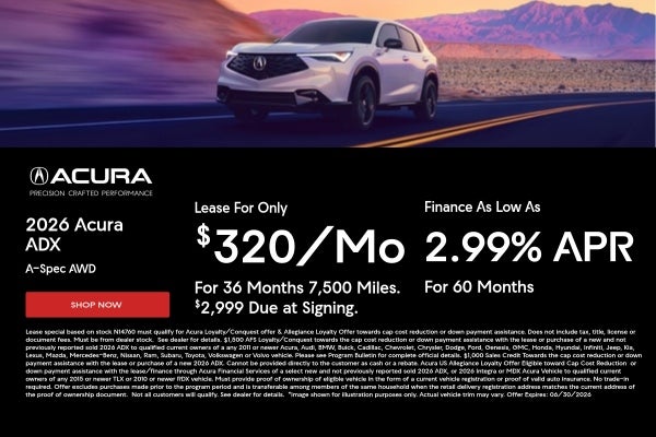 2026 Acura ADX Specials