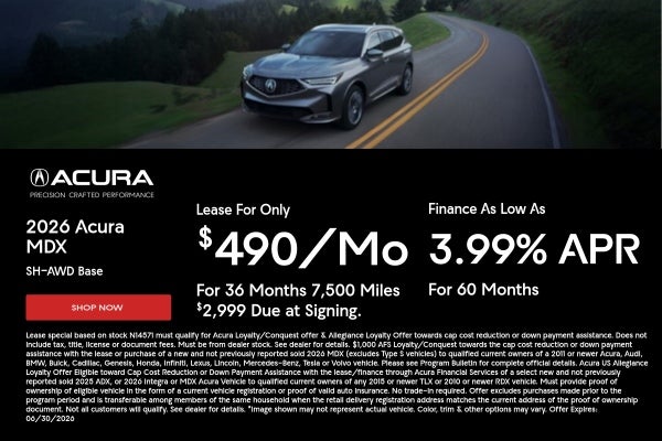 2026 Acura MDX Specials