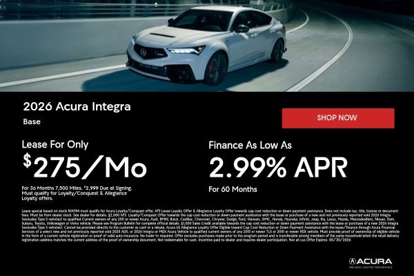 2026 Acura Integra Special Offers