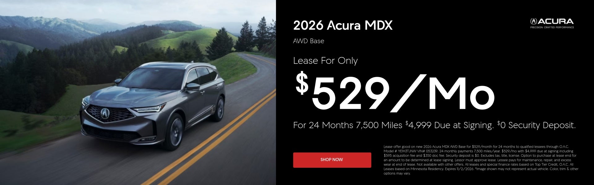 2026 Acura MDX Lease Offer